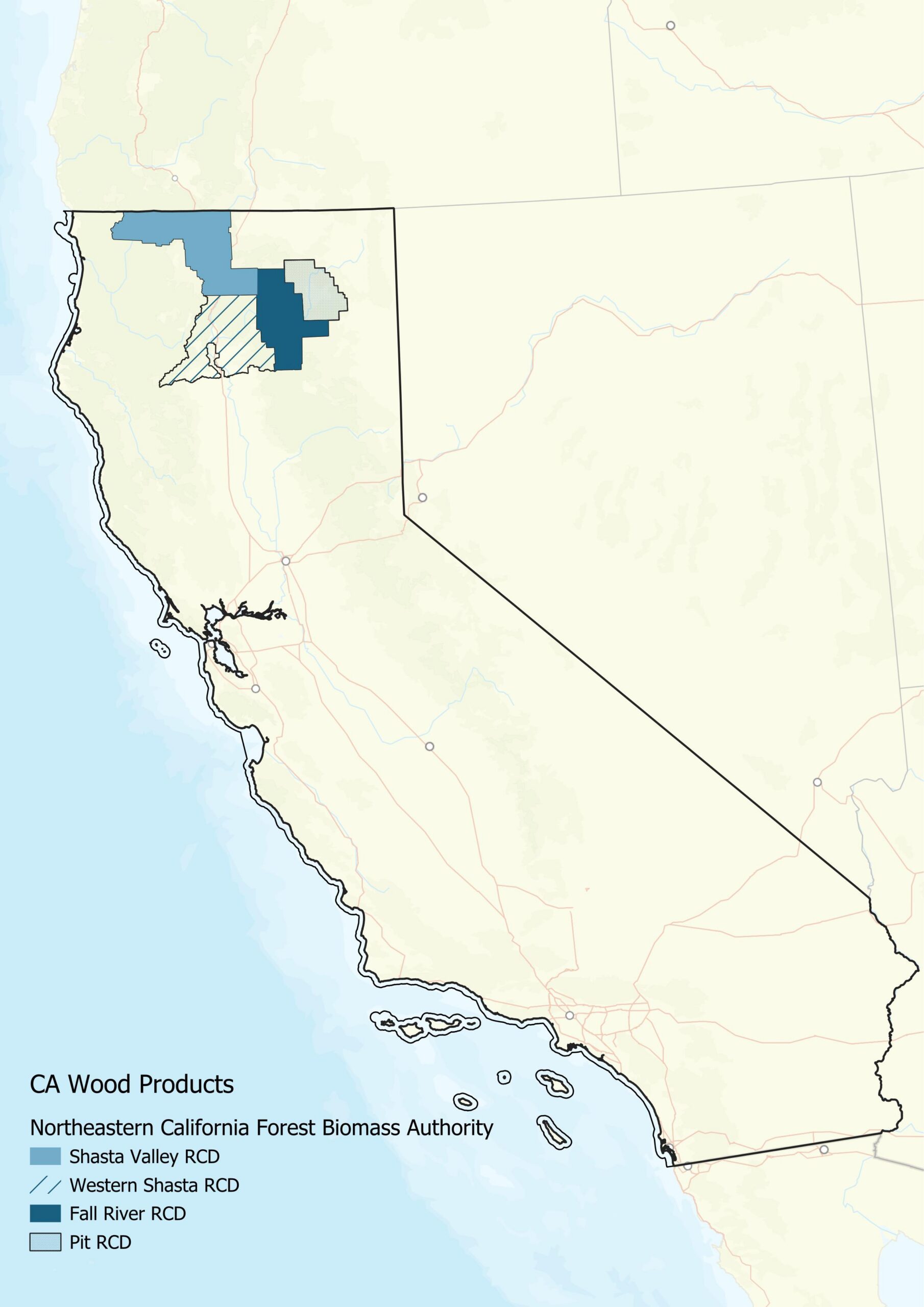 Map of the Northeastern Forest Biomass Authority